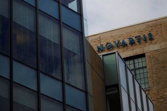 A sign marks a building on Novartis' campus in Cambridge, Massachusetts, US. (Reuters)