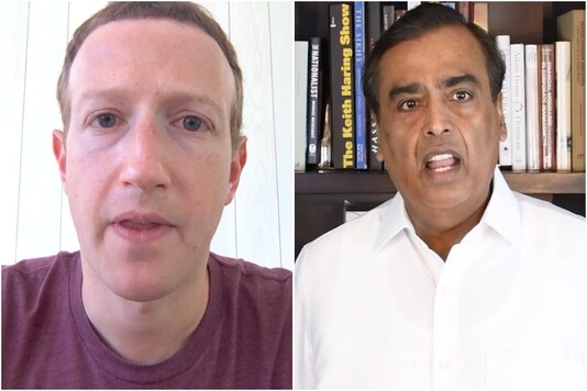 Facebook CEO Mark Zuckerberg (L) and RIL chairman Mukesh Ambani released video statements on the Facebook-Jio deal. 