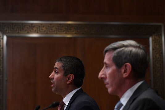 For representation: US Federal Communications Commission Chairman (FCC) Ajit Pai and Federal Trade Commission (FTC) Chairman Joseph Simons testify at Senate Appropriations Subcommittee hearing on the proposed budgets for the FCC and the FTC on Capitol Hill in Washington, US., May 7, 2019. REUTERS/Clodagh Kilcoyne