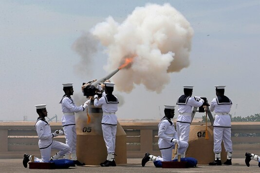 File photo of Sri Lankan navy officers.

REUTERS/Dinuka Liyanawatte 