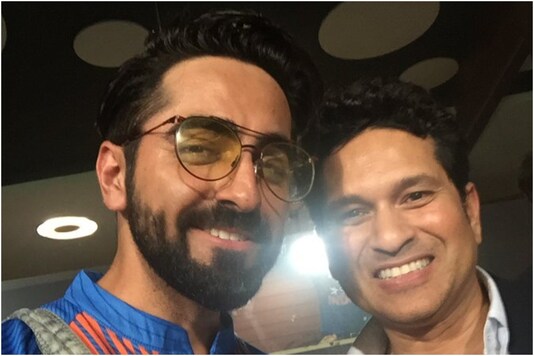 Ayushmann Khurrana and Sachin Tendulkar