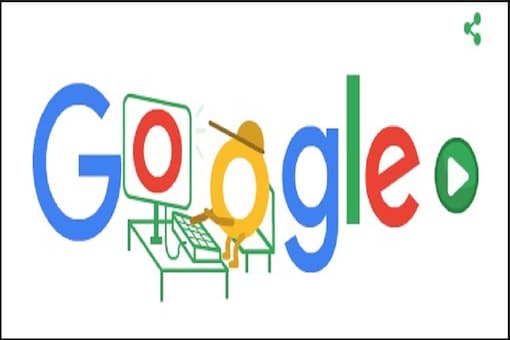 A screengrab of Saturday's Google doodle.