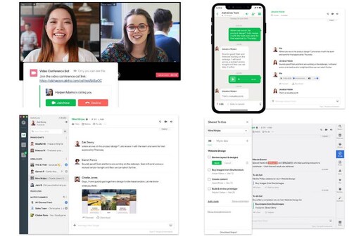 Flock offers a variety of tools for remote workers, including video conferencing, channel messaging, voice notes, file sharing and to-dos (Image: Flock)