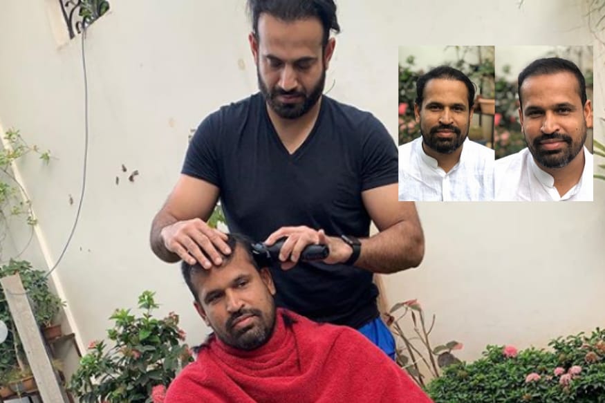 These Before and After Pics of Yusuf Pathan Getting Haircut from Brother  Irfan are Everything  News18