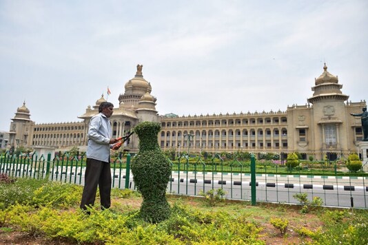 File photo of Karnataka Vidhanasoudha. (Photo Credit: PTI)
