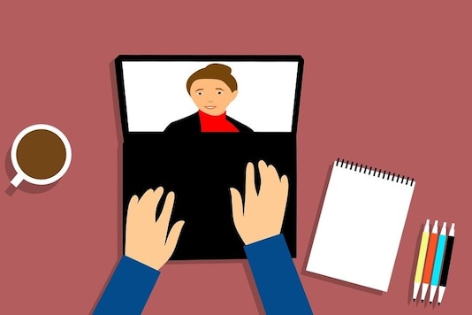 An illustration depicting an online video call. (Image: Pixabay)