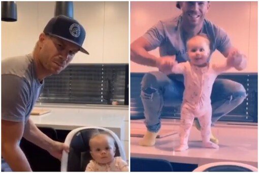 David Warner spending some quality time with his daughter during lockdown | Image credit: Instagram