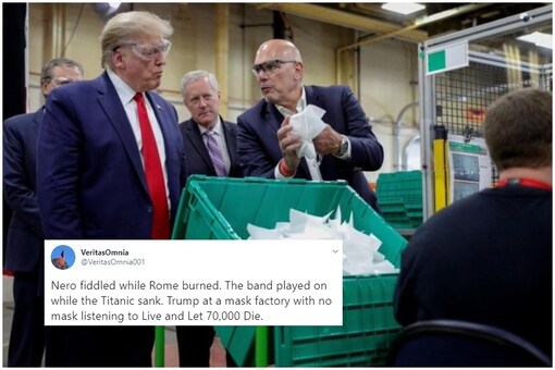 Donald Trump visited a face mask factory in Arizona but refused to wear a mask | Image credit: Reuters
