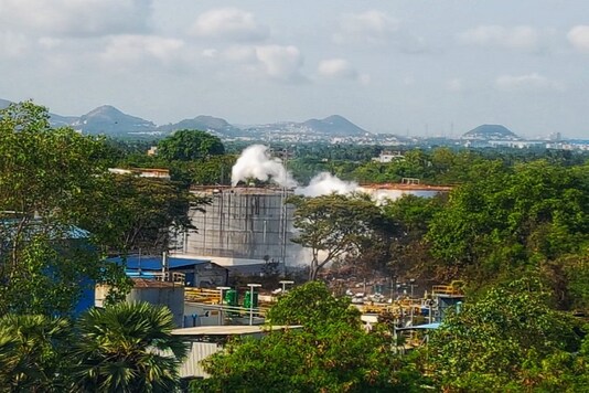 Gas leak in LG Polymers plant in Vizag. (Image: Twitter)