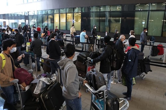 Indian citizens departing for Mumbai from London by first evacuation flight. (Image: HCI London/Twitter)