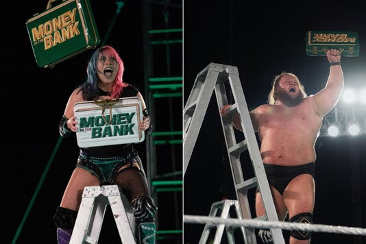 Asuka (L) and Otis (Photo Credit: @WWE/Otiswwe)