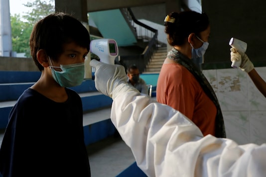 People being screened in New Delhi. (Reuters)