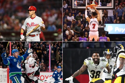 MLB (top left), NBA (top right), NHL (bottom left) and NFL (Photo Credit: Reuters)