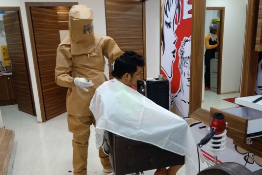 A hair salon in Mandla. (Image: News18) 