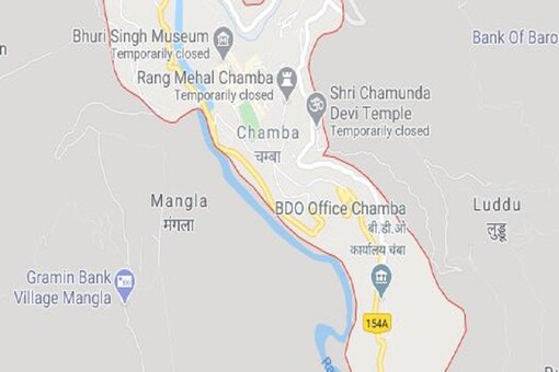 Map representative of Chamba. 