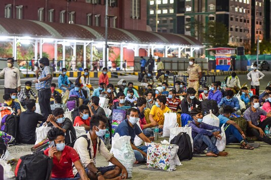 Migrants from Odisha wait to board special Shramik trains to reach their native places during the Covid-19 lockdown, at the Central Railway Station in Chennai, on May 9, 2020. (PTI Photo)