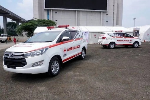 The modified Toyota Innova ambulance.
