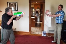 US Family Holds 'Socially Distant' Baptism for 2-month-old Baby with a Water Gun