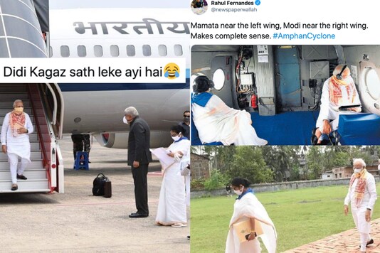 Modi-Mamata memes have been flooding the internet since the PM's visit to West Bengal to survey Amphan cyclone damage | Image credit: Twitter