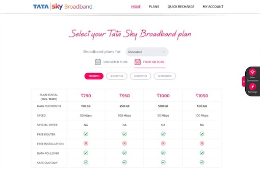 Tata Sky Broadband Now Offers up to 300Mbps Speeds, But Unlimited Data Plans Get New Prices