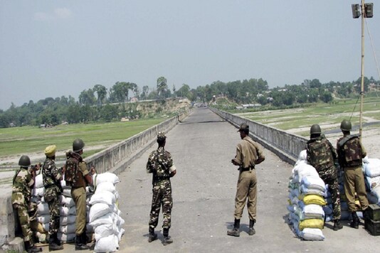 File photo of Indian border forces standing guard along a border with Nepal. (Reuters)
