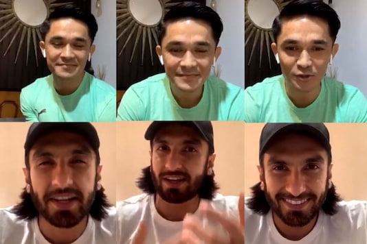 Sunil Chhetri and Ranveer Singh (Photo Credit: Instagram)