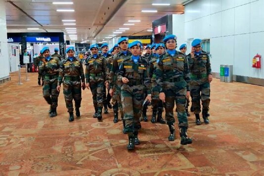 A young lady officer in the Indian contingent had described the deployment of the Indian women peacekeepers as a “big achievement” and said a gender-balanced leadership will sow seeds of a peaceful society in Congo. (Photo source: Twitter/@Akbaruddin
