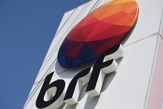 A logo of Brazilian meatpacker BRF SA is seen in the headquarters in Curitiba, Brazil October 1, 2019. REUTERS/Rodolfo Buhrer/Files