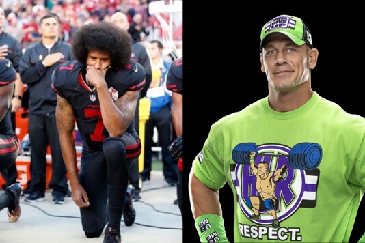 Colin Kaepernick and John Cena (Photo Credit: Instagram and WWE)