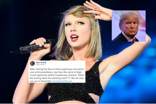 File images of Taylor Swift, Donald Trump / News18. 