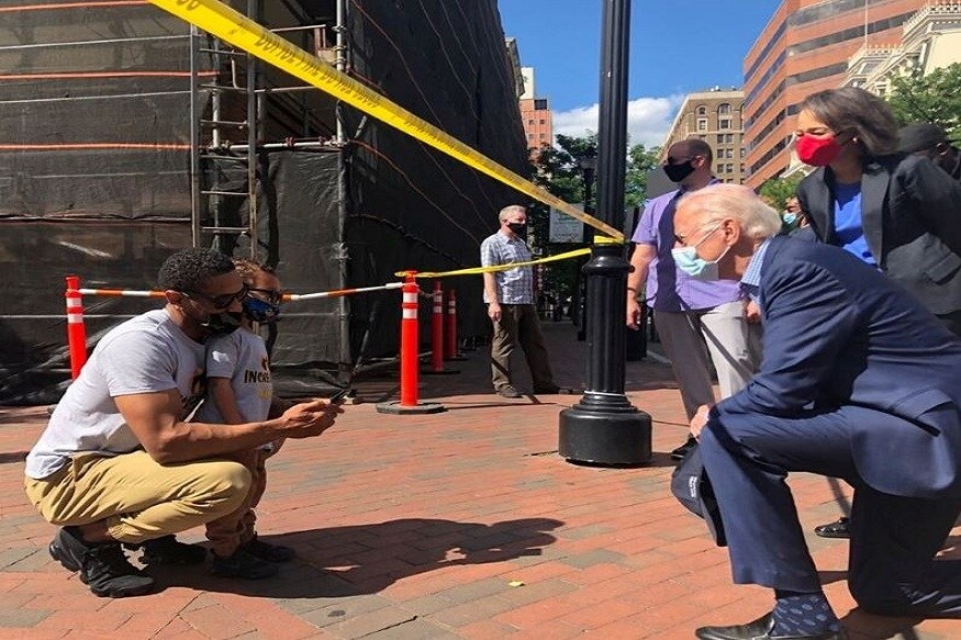 Democrat Joe Biden Visits Site of Police Brutality Protest in Delaware
