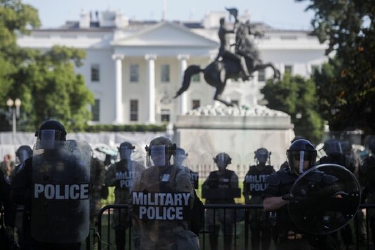 File photo: DC National Guard military police officers look on as demonstrators rally near the White House against the death in Minneapolis police custody of George Floyd, in Washington, D.C., US (Reuters)