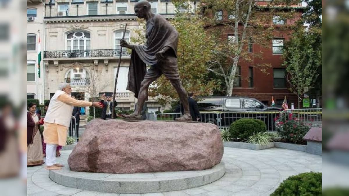 Vandalised Mahatma Gandhi Statue in Washington DC Restored