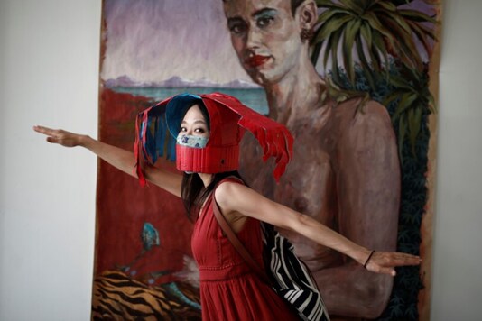 For representation: An artist wears a colourful 