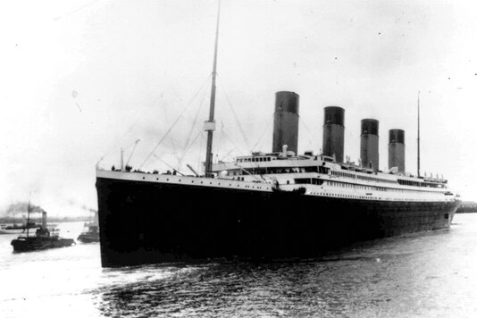 FILE - In this April 10, 1912 file photo the Titanic leaves Southampton, England on her maiden voyage. The U.S. government will try to stop a company's planned salvage mission to retrieve the Titanic’s wireless telegraph machine, arguing the expedition would break federal law and a pact with Britain to leave the iconic shipwreck undisturbed. U.S. attorneys filed a legal challenge before a federal judge in Norfolk, Va, late Monday, June 8, 2020. The expedition is expected to occur by the end of August. (AP Photo/File)
