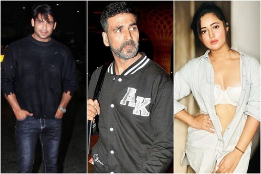 L to R: Sidharth Shukla, Akshay Kumar, Rashami Desai