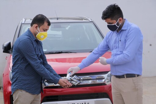 Maruti Suzuki Car Sanitisation during Covid-19 times. (Image source: Maruti Suzuki)