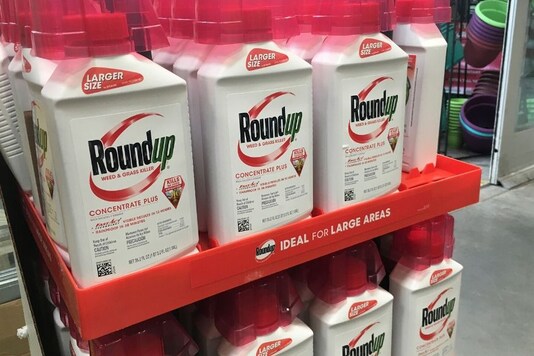FILE - In this, Feb. 24, 2019, file photo, containers of Roundup are displayed at a store in San Francisco. (AP Photo/Haven Daley, File)


