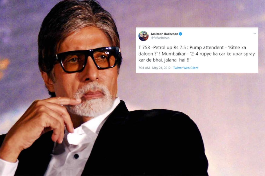 Amitabh Bachchan S 2012 Tweet Taking Jibe At Fuel Price Rise Goes Viral As Diesel Touches Rs 80