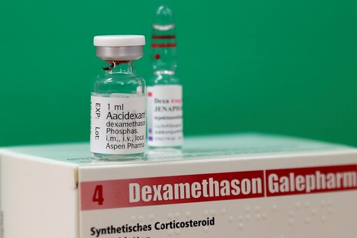 FILE PHOTO: An ampoule of Dexamethasone.  REUTERS/Yves Herman/File Photo