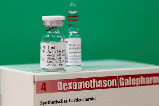 FILE PHOTO: An ampoule of Dexamethasone. REUTERS/Yves Herman/File Photo