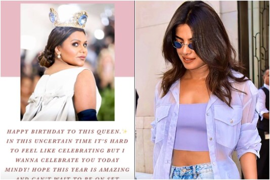 Mindy Kaling (L), Priyanka Chopra Jonas (R)