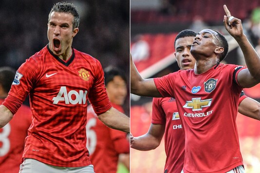 Robin van Persie and Anthony Martial (Photo Credit: Twitter)