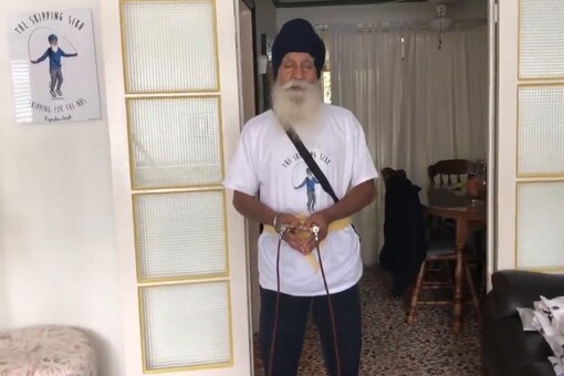 Screenshot from video tweeted by @SikhSkipping.