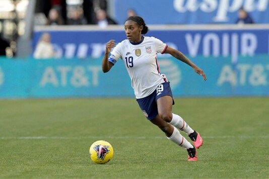 Christian Dunn, who plays for the North Carolina Courage of the National Women's Soccer League. (Photo Credit: AP)