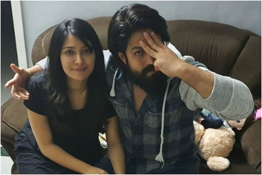 Celebrity couple Yash and Radhika Pandit 
