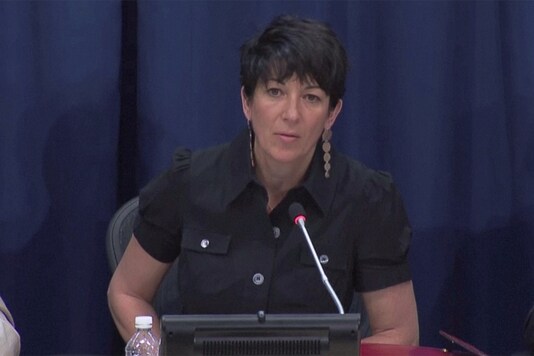 Ghislaine Maxwell, longtime associate of accused sex trafficker Jeffrey Epstein, speaks at a news conference on oceans and sustainable development at the United Nations in New York, US June 25, 2013 in this screengrab taken from United Nations TV file footage. (UNTV/Handout via REUTERS)