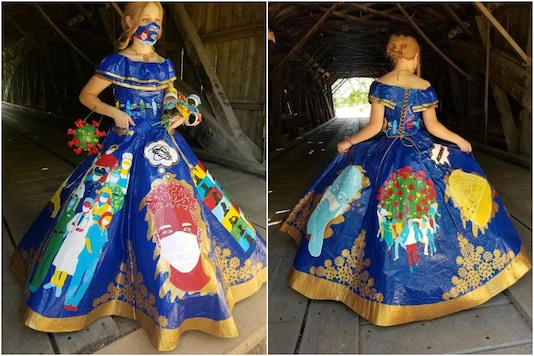 US Teen Makes Covid-19 Themed Prom Dress Using Duct Tape and ...