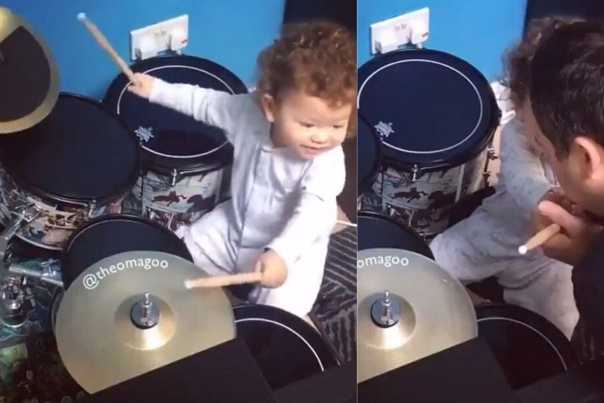 Watch: Toddler Playing Drums Like a Pro with Dad is Winning Hearts