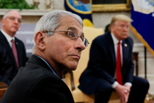 Donald Trump with Anthony Fauci. (Reuters)